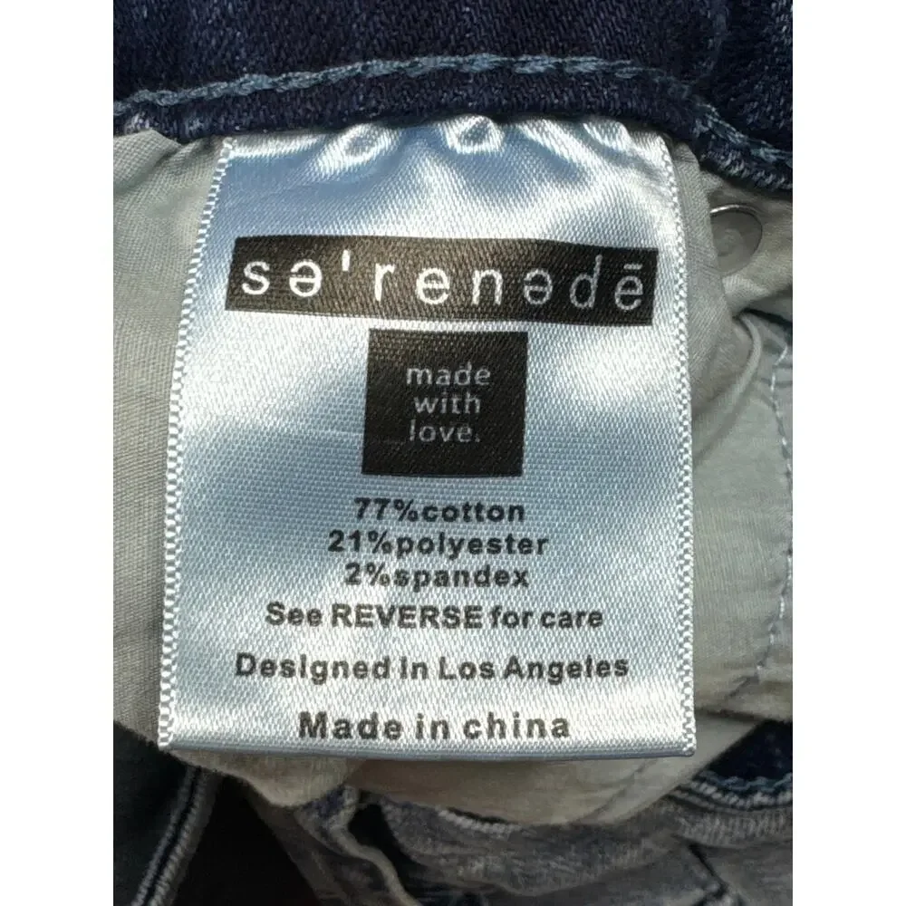 Serenede‎ Men's Patchwork Skinny Blue Denim Jeans - Size 28 (27x32)